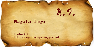 Magula Inge névjegykártya
